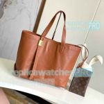 New Replica L---V Low Key Cabas MM Cognac Brown Handbag M25342 